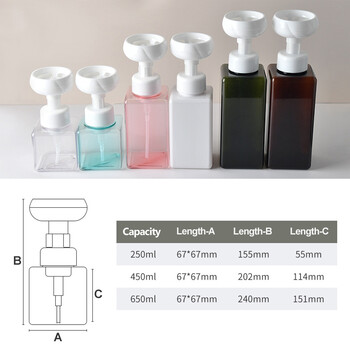 Сапун за ръце с флорална пяна Сладко цвете Бутилка с мехурчета Дозатор за течен сапун Бутилка с помпа за ръце Преса за баня Бутилка за ръчно пране