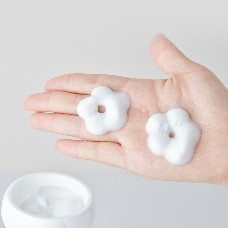 Săpun de mâini cu spumă florală Flacon cu bule de flori drăguț Dispenser de săpun lichid Sticlă cu pompă pentru săpun de mână Presă pentru baie Sticla pentru spălat mâini