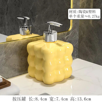 Šiuolaikinės spaudos emulsijos buteliukas Vonios kambario aksesuarai Dekoracija Buitinė rankų dezinfekavimo priemonė Muilo dozatorius Keraminis drėkinamasis buteliukas