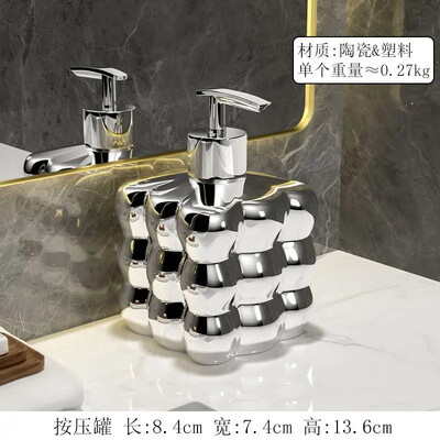 Šiuolaikinės spaudos emulsijos buteliukas Vonios kambario aksesuarai Dekoracija Buitinė rankų dezinfekavimo priemonė Muilo dozatorius Keraminis drėkinamasis buteliukas