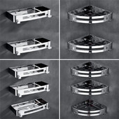 Kupaonske police od nehrđajućeg čelika Organizator za kutne police Kuhinjska sisa Zidni kutni stalak za pohranu Kupaonski pribor