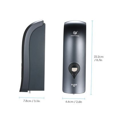 Dozator de săpun de 300 ml, fără găurire, montat pe perete, distribuitor manual de săpun cu un singur cap, gel de duș pentru baie, suport pentru șampon lichid