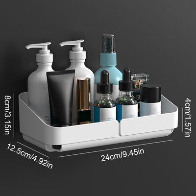 Stalak za pohranu Polica Zidni organizator začina za kozmetiku Kupaonica bez bušenja Kuhinja Pribor za tuširanje Kupaonica