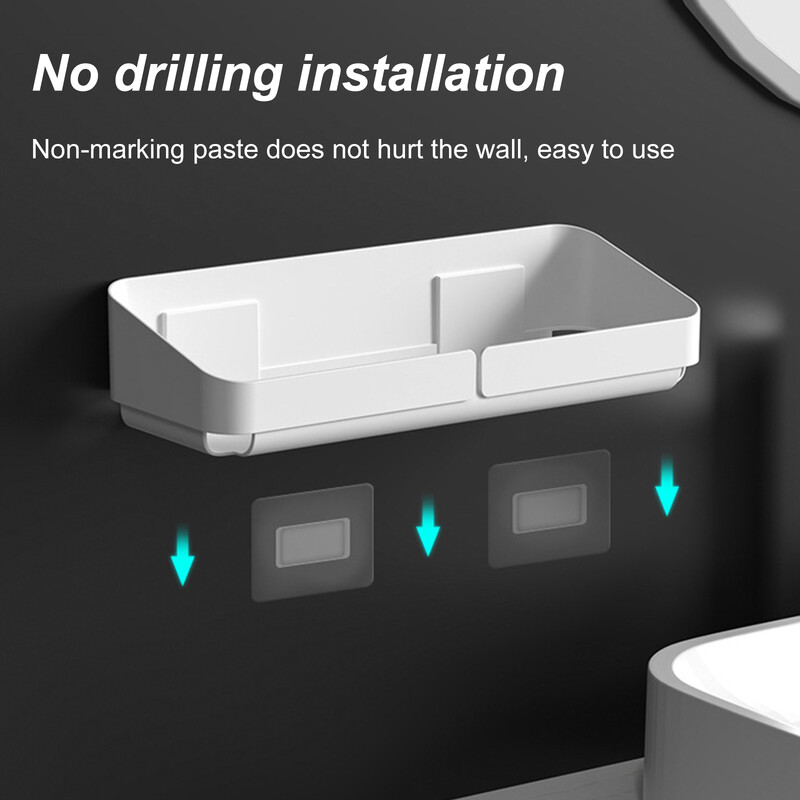 Stalak za pohranu Polica Zidni organizator začina za kozmetiku Kupaonica bez bušenja Kuhinja Pribor za tuširanje Kupaonica