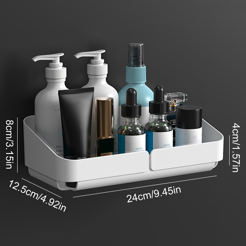 Stalak za pohranu Polica Zidni organizator začina za kozmetiku Kupaonica bez bušenja Kuhinja Pribor za tuširanje Kupaonica