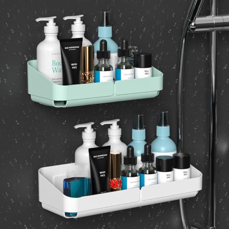 Isekleepuvad vannitoariiulid Seinale kinnitatavad hoiuraamikarbid WC-pesualus Punch Tasuta šampoonihoidik Vannitoatarvikud