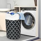 82L uus suure mahutavusega pesukorv Kokkupandav veekindel puuvillane linane tõke sangadega riided Mänguasja kodu hoiukorv