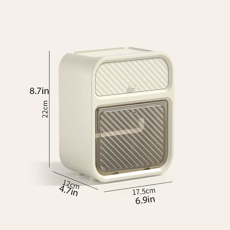 Πολυλειτουργικό χαρτομάντιλο επιτοίχιο με ράφι αποθήκευσης