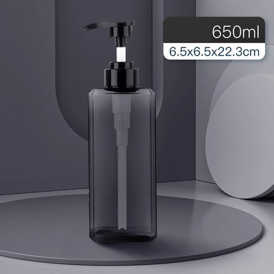 Dozator de săpun lichid, 250/450/650 ml, sticle de depozitare, pătrate din plastic, pentru călătorie în aer liber, reîncărcabile pentru șampon albastru, sticle goale