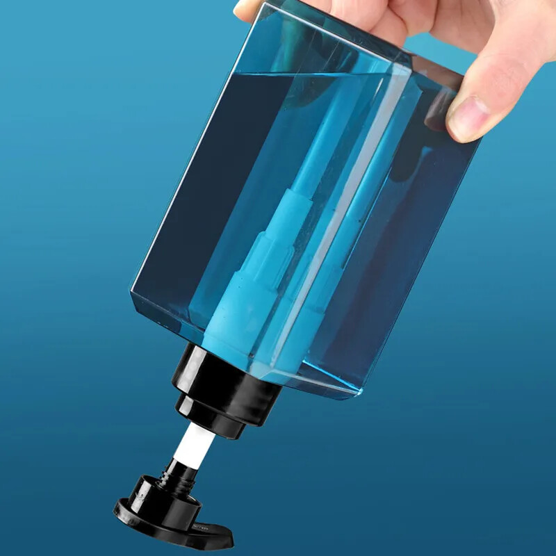 Dozator de săpun lichid, 250/450/650 ml, sticle de depozitare, pătrate din plastic, pentru călătorie în aer liber, reîncărcabile pentru șampon albastru, sticle goale