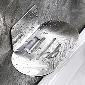 Nerūdijančio plieno dušo muilo laikiklis Nemokamas perforuojamas sieninis muilo indas Vonios muilo padėklas Šampūno stovai Lentynos Organizatoriai