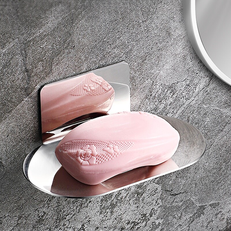 Nerūdijančio plieno dušo muilo laikiklis Nemokamas perforuojamas sieninis muilo indas Vonios muilo padėklas Šampūno stovai Lentynos Organizatoriai