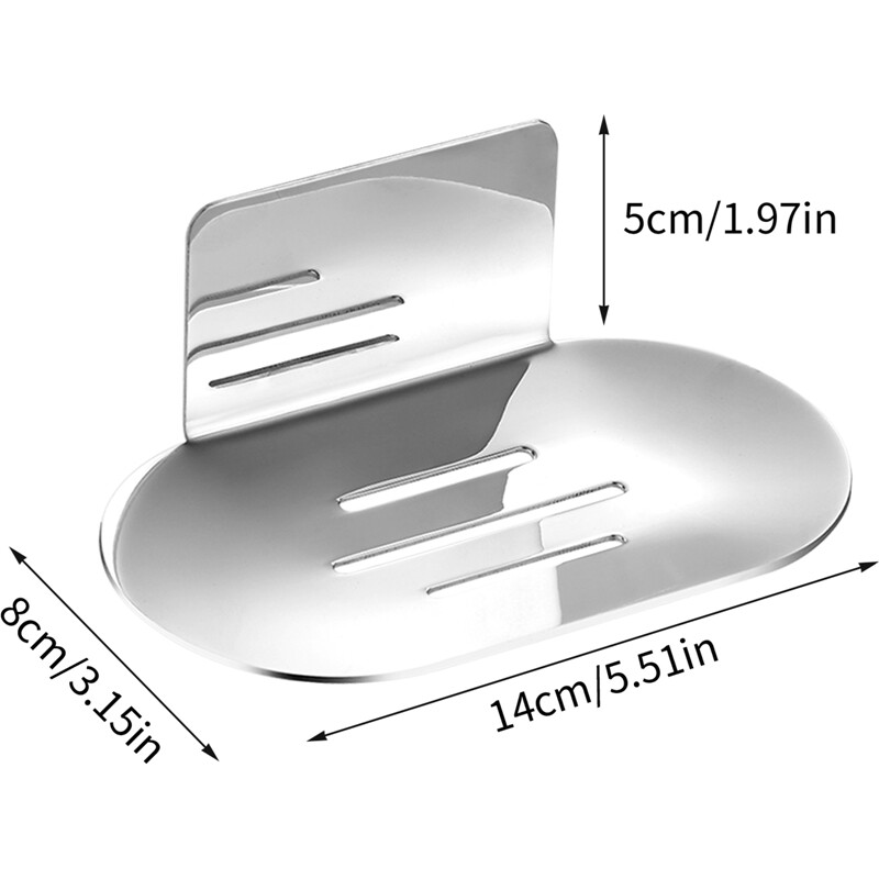 Nerūdijančio plieno dušo muilo laikiklis Nemokamas perforuojamas sieninis muilo indas Vonios muilo padėklas Šampūno stovai Lentynos Organizatoriai
