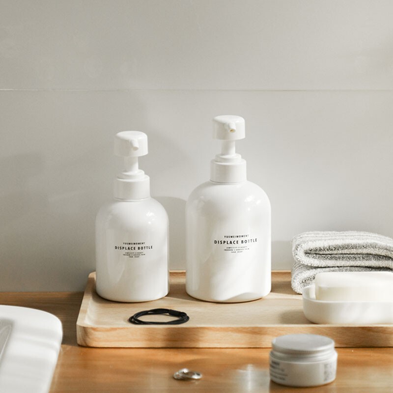 Kaasaskantav seebipudel 300/500 ml vedeliku dosaatoriga pudel, tühi pumbaga press šampoon kehapesuvedelik plastpudel vannituppa