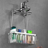 Roostevabast terasest vannitoa duširiiul riidepuuga Mugavad ja praktilised vannitoa hoiuriiulid, mustad