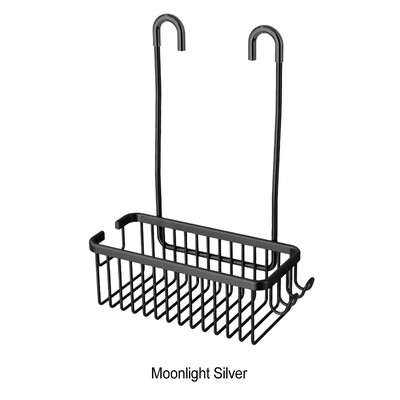 Roostevabast terasest vannitoa duširiiul riidepuuga Mugavad ja praktilised vannitoa hoiuriiulid, mustad