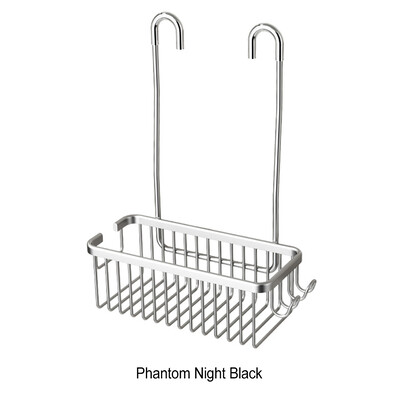 Roostevabast terasest vannitoa duširiiul riidepuuga Mugavad ja praktilised vannitoa hoiuriiulid, mustad