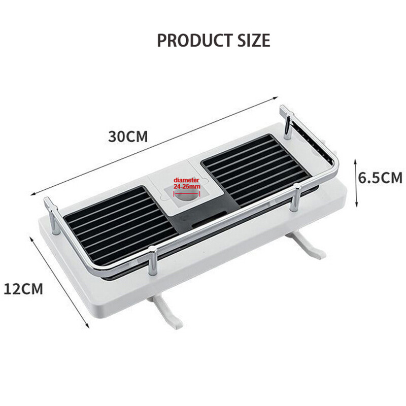 Duššihoidik Vannitoa riiul varraste riiulid šampoonialuse alus, puurimiseta Tõstevarras dušipea hoidja riiuli korraldaja