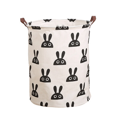 Kokkupandav pesukorv hoiuämber puuvillane linane riie valge must veekindel määrdunud pesu mänguasjade hoiukorv määrdunud riided