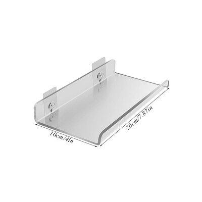 Läbipaistev akrüülist ujuv riiul Isekleepuv hoiuriiul seinakaunistamiseks mänguasjade raamaturiiul Vannitoa seebi dosaatori hoidik