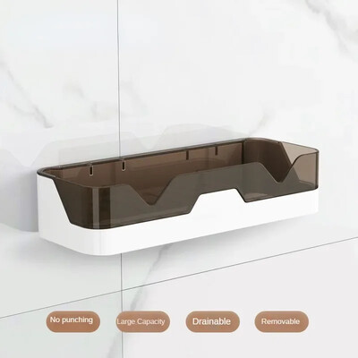 Οργάνωση ραφιών μπάνιου Ράφι αποθήκευσης ντους Μαύρα γωνιακά ράφια Τουαλέτα αλουμινίου για σαμπουάν χωρίς τρυπάνι