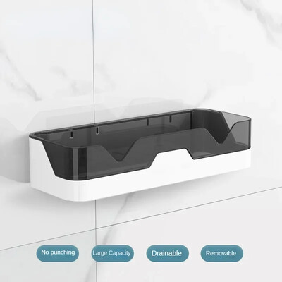 Οργάνωση ραφιών μπάνιου Ράφι αποθήκευσης ντους Μαύρα γωνιακά ράφια Τουαλέτα αλουμινίου για σαμπουάν χωρίς τρυπάνι