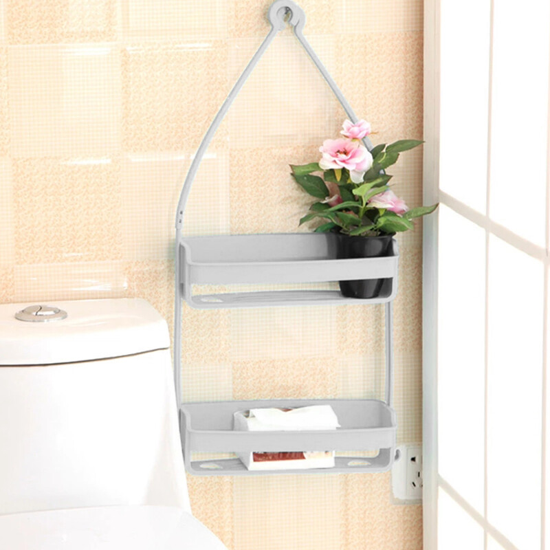 Vannituba Dubbele Lagen rippuv dušš Caddy dušikabiinihoidja Vannitoa hoiustamisrest dušipea kohal šampooni jaoks