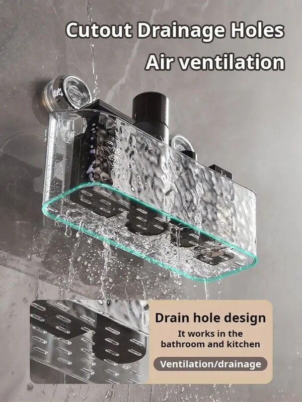 Kupaonska polica Vakumska čašica Zidni nosač Kutne police za odlaganje Držač šampona Stalak za kozmetiku Košara za odvod tuša Organizator Kupaonski organizator