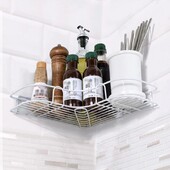 Neperforuojamas tualetas, vonios kambarys, tualeto sieninė laikymo lentyna, trikampė lentyna be nagų, laikymo lentyna, įskaitant 2 atsitiktinius pleistrus