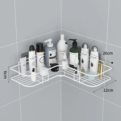 Neperforuojamas tualetas, vonios kambarys, tualeto sieninė laikymo lentyna, trikampė lentyna be nagų, laikymo lentyna, įskaitant 2 atsitiktinius pleistrus