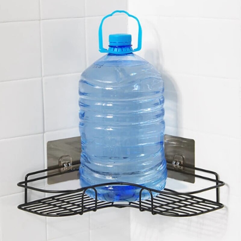 Neperforuojamas tualetas, vonios kambarys, tualeto sieninė laikymo lentyna, trikampė lentyna be nagų, laikymo lentyna, įskaitant 2 atsitiktinius pleistrus