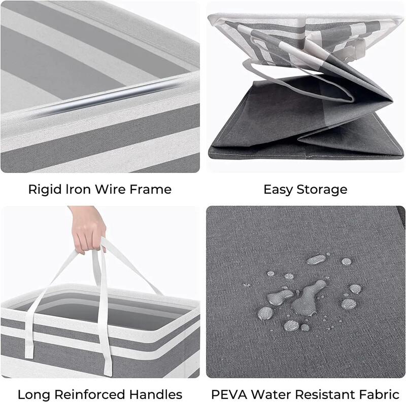 Uus veekindlast riidest pesukorv Lihtsad rõivad Mitmesugused hoiukast Kokkupandav kott Suure mahutavusega pesukorv