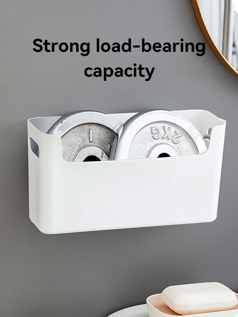 WORTHBUY multifunktsionaalne hoiustamisrest Föönihoidik Kosmeetikavahendite hoidik Seinale kinnitatav stantsivaba vannitoariiul