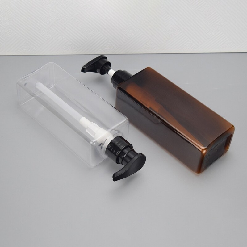 500 ml ruudukujuline seebi dosaator vannitoa jaoks, suure mahutavusega šampoon, dušigeeli pudelid, korduvtäidetav losjoon, vedeliku säilituskonteiner