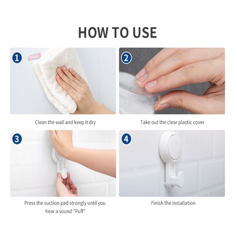 Αφαιρούμενοι γάντζοι βεντούζας βεντούζας ρόμπα μπάνιου Θήκη πετσέτας Γάντζος κουζίνας σπιτιού Καθημερινά αξεσουάρ