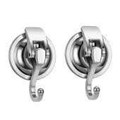 2 pakuočių galingi vakuuminio siurbimo puodelio kabliukai Nematomi, nesitraukiantys vonios ir virtuvės sieniniai kabliukai su stipriais vakuuminiais siurbtukais