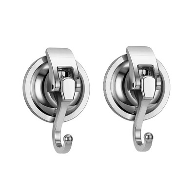 2 pakuočių galingi vakuuminio siurbimo puodelio kabliukai Nematomi, nesitraukiantys vonios ir virtuvės sieniniai kabliukai su stipriais vakuuminiais siurbtukais