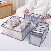 3 tk kokkupandav aluspesu hoiukarp, poolläbipaistev kokkupandav aluspükste sahtli korraldaja Rinnahoidja Korraldaja Hingav võrkkott riidekapi jaoks