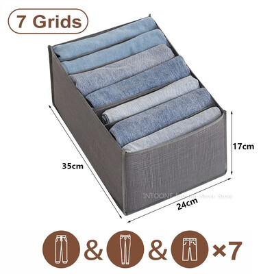 Garderoba Organizator de depozitare haine Pantaloni Cutie de depozitare pentru blugi Organizator de dulap pentru lenjerie de corp Sutien șosete Cravate Cutie de organizare pentru tricouri