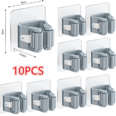 Mopihoidja Isekleepuv harjaalus Seinale paigaldatav mopi tugi pühkimishari konks Hoiukorraldaja Vannitoa köögitarvikud