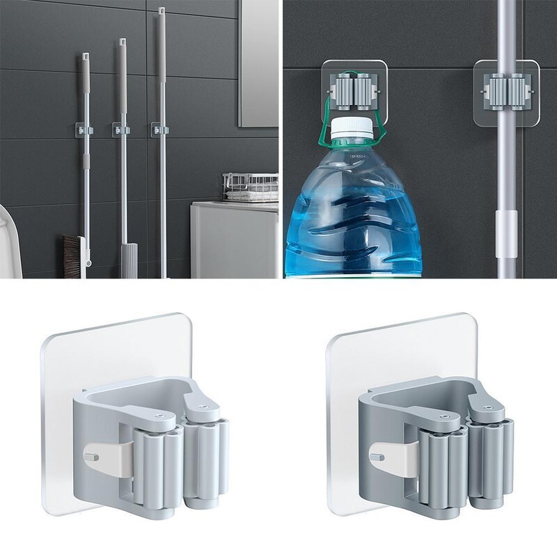 Mopihoidja Isekleepuv harjaalus Seinale paigaldatav mopi tugi pühkimishari konks Hoiukorraldaja Vannitoa köögitarvikud