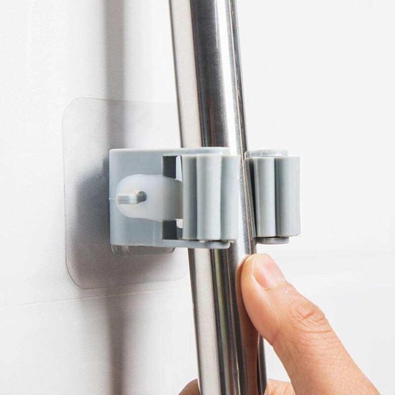 Mopihoidja Isekleepuv harjaalus Seinale paigaldatav mopi tugi pühkimishari konks Hoiukorraldaja Vannitoa köögitarvikud