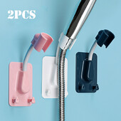 1/2 vnt Lipnios dušo galvutės laikiklis Dušo galvutės laikiklis Reguliuojamas sieninis laikiklis su 2 kabliukais stovas SPA vonios kambario priedai