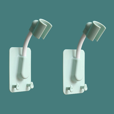 1/2 vnt Lipnios dušo galvutės laikiklis Dušo galvutės laikiklis Reguliuojamas sieninis laikiklis su 2 kabliukais stovas SPA vonios kambario priedai