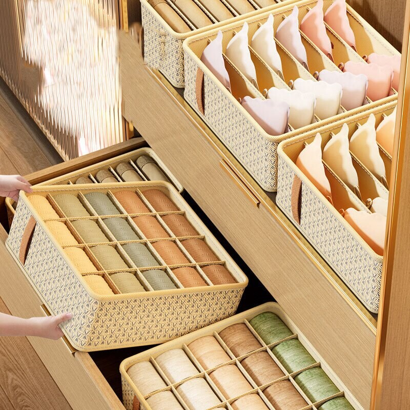 Cutie de depozitare pentru șosete pentru lenjerie intimă, tip sertar, cutie de organizare pentru căminul studenților de uz casnic multifuncțional, dulap, depozitare despărțitoare