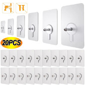 Cârlige de perete autoadezive transparente, umeraș pentru rame foto pentru dulap, dulap, rafturi, șuruburi, bucătărie, baie, cârlig cu șurub fără urme