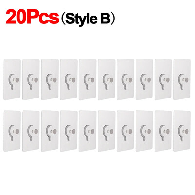 Cârlige de perete autoadezive transparente, umeraș pentru rame foto pentru dulap, dulap, rafturi, șuruburi, bucătărie, baie, cârlig cu șurub fără urme