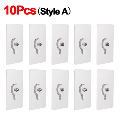 Cârlige de perete autoadezive transparente, umeraș pentru rame foto pentru dulap, dulap, rafturi, șuruburi, bucătărie, baie, cârlig cu șurub fără urme