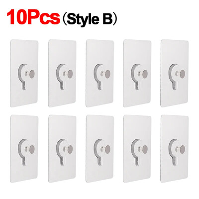 Cârlige de perete autoadezive transparente, umeraș pentru rame foto pentru dulap, dulap, rafturi, șuruburi, bucătărie, baie, cârlig cu șurub fără urme