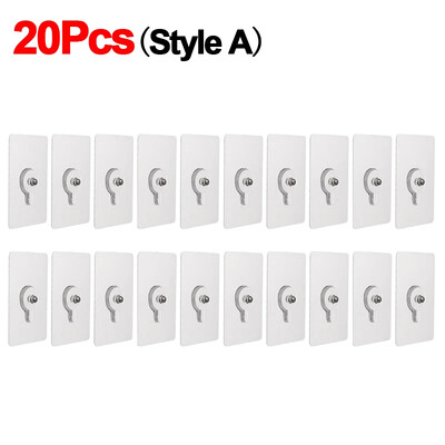 Cârlige de perete autoadezive transparente, umeraș pentru rame foto pentru dulap, dulap, rafturi, șuruburi, bucătărie, baie, cârlig cu șurub fără urme